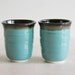 Ceramic Black and Turquoise Porcelain Cups