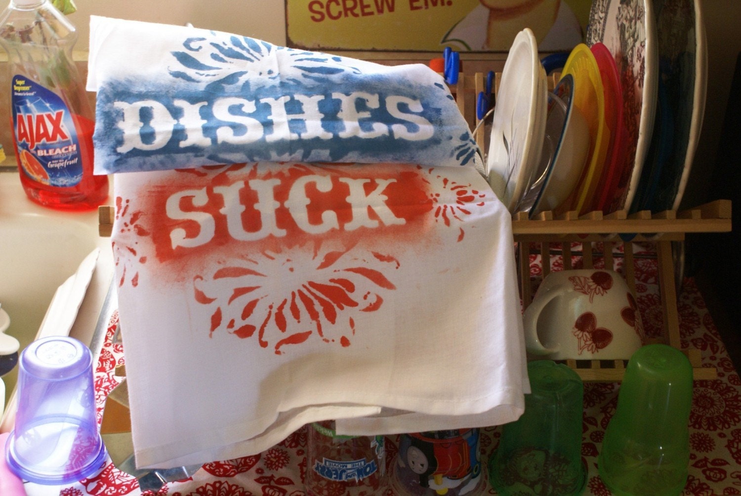 Domestic animal tea towels
