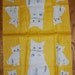 Golden Eyed Cats on a Vintage Vera Kitchen Towel TREASURY ITEM
