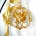 Golden Mistletoe Kissing Ball Ornament- French Beaded