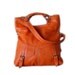 Orange pebble leather handbag / shoulderbag / purse / tote / leather bag / Brook / tftateam