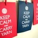Keep Calm and Carry Yarn poster (12 x 18 red)