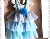 The Mint Julep Dress - Lace and Tulle Ombre Dress in Ivory, Silver, and Mint - sizes 6-12mo, 18-24mo, 2T, 3T, 4T, 5/6