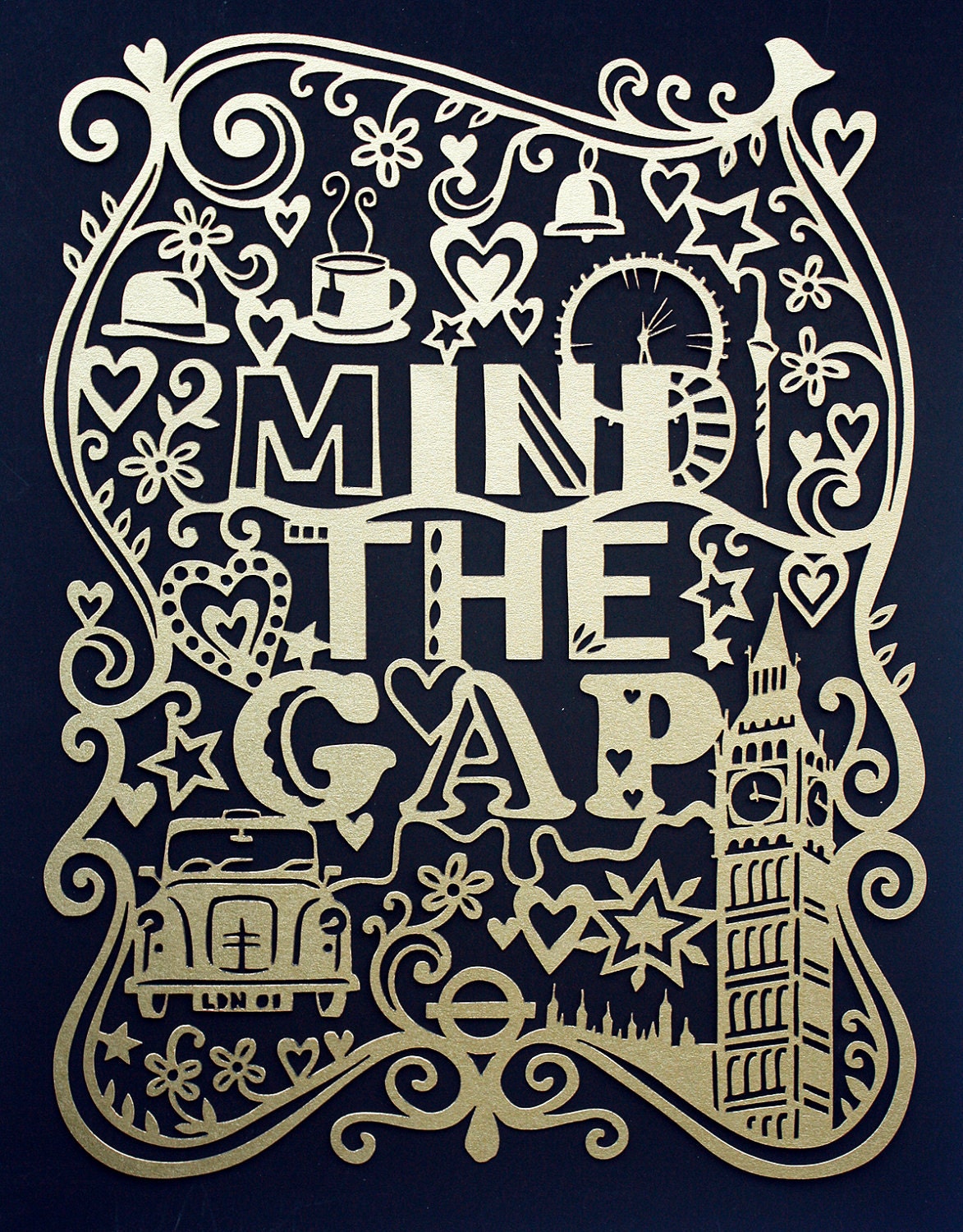 City Series no.1 - LONDON. Laser-cut.