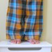 Boy Pants . Madras . Aqua and Orange