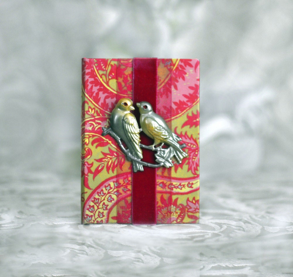 Love Birds Calendar Book Dates to Remember Birthday Anniversary Wedding Woodland Garden Boho Hot Neon Pink Green Paisley Lulu & Ludwig