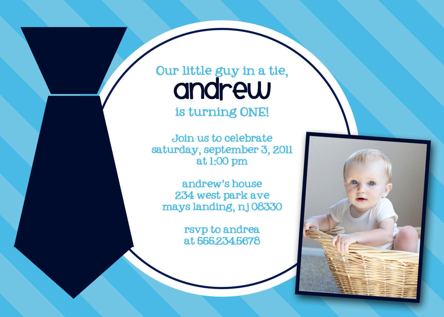 LITTLE MISTER...Custom Printable Photo Birthday Invitation...by KM Thomas Designs