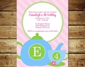TEA for TWO...Custom Printable Birthday Invitations...by KM Thomas Designs Il_170x135
