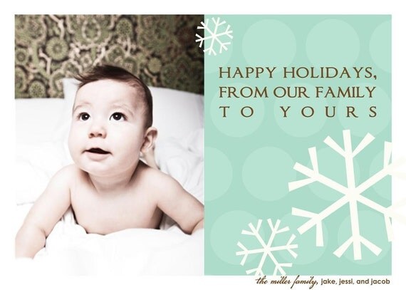 SWEET FLAKES...Custom Photo Holiday Card...by KM Thomas Designs Il_570xn