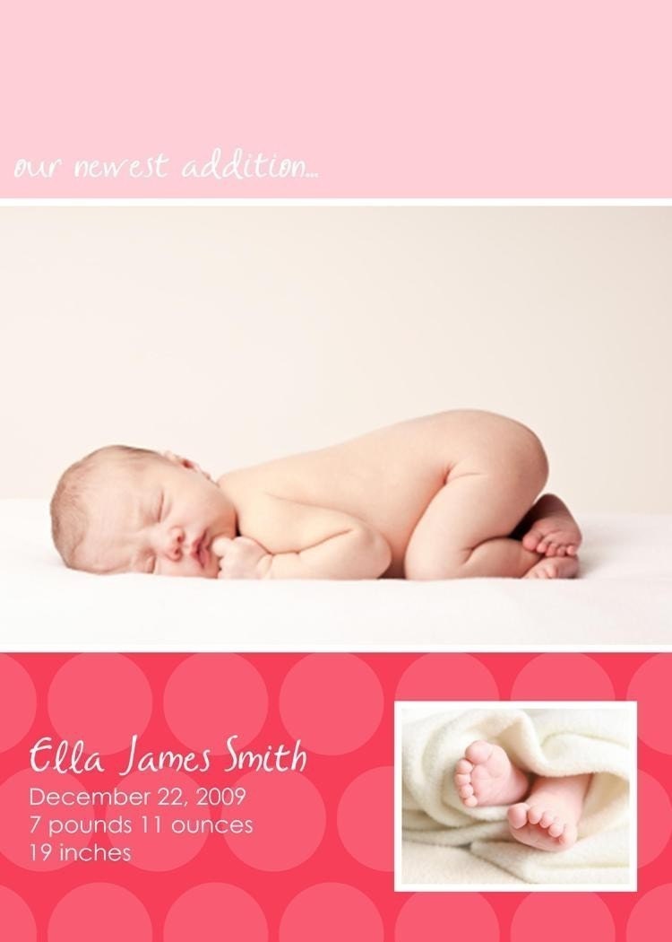 Simple Mod - Custom Photo Birth Announcement Il_570xn