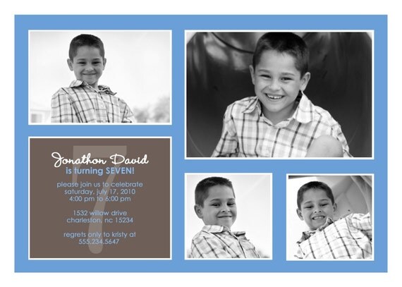 Delightful - Custom Photo Birthday Invite Il_570xn