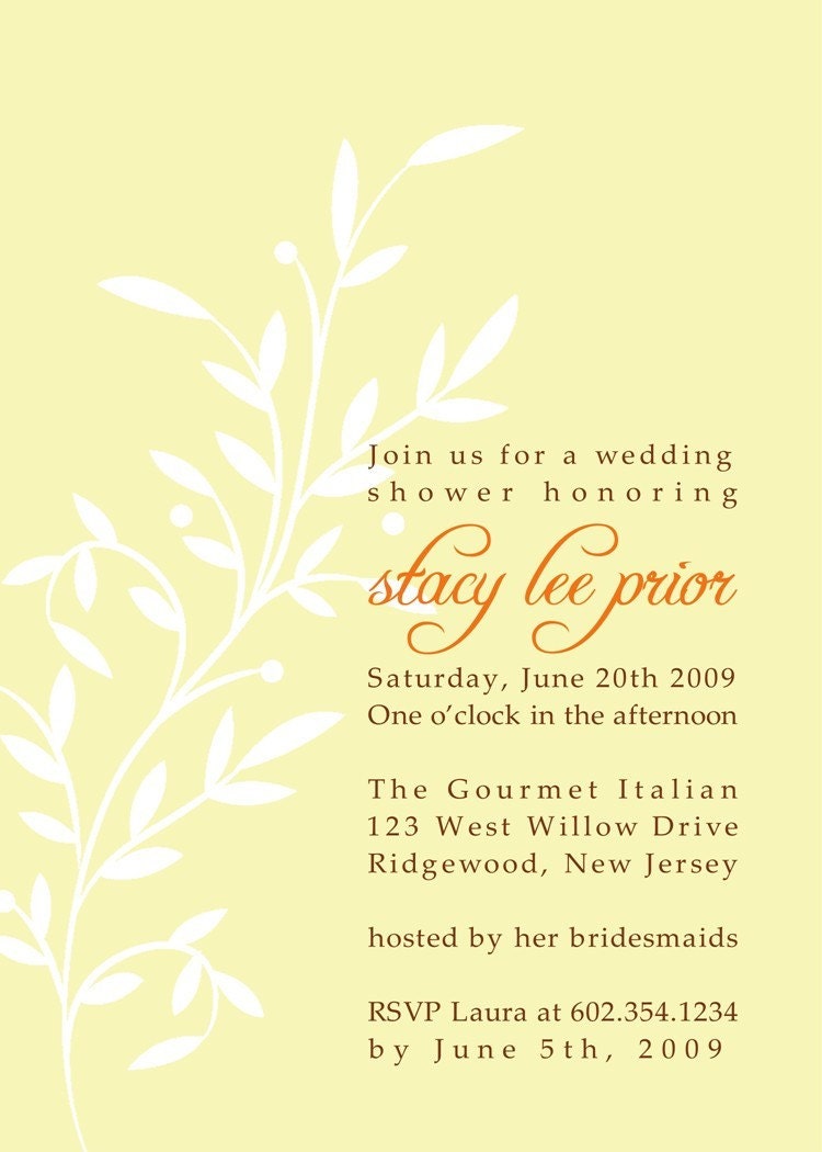 Simple Branch Custom Shower Invitation Il_570xn
