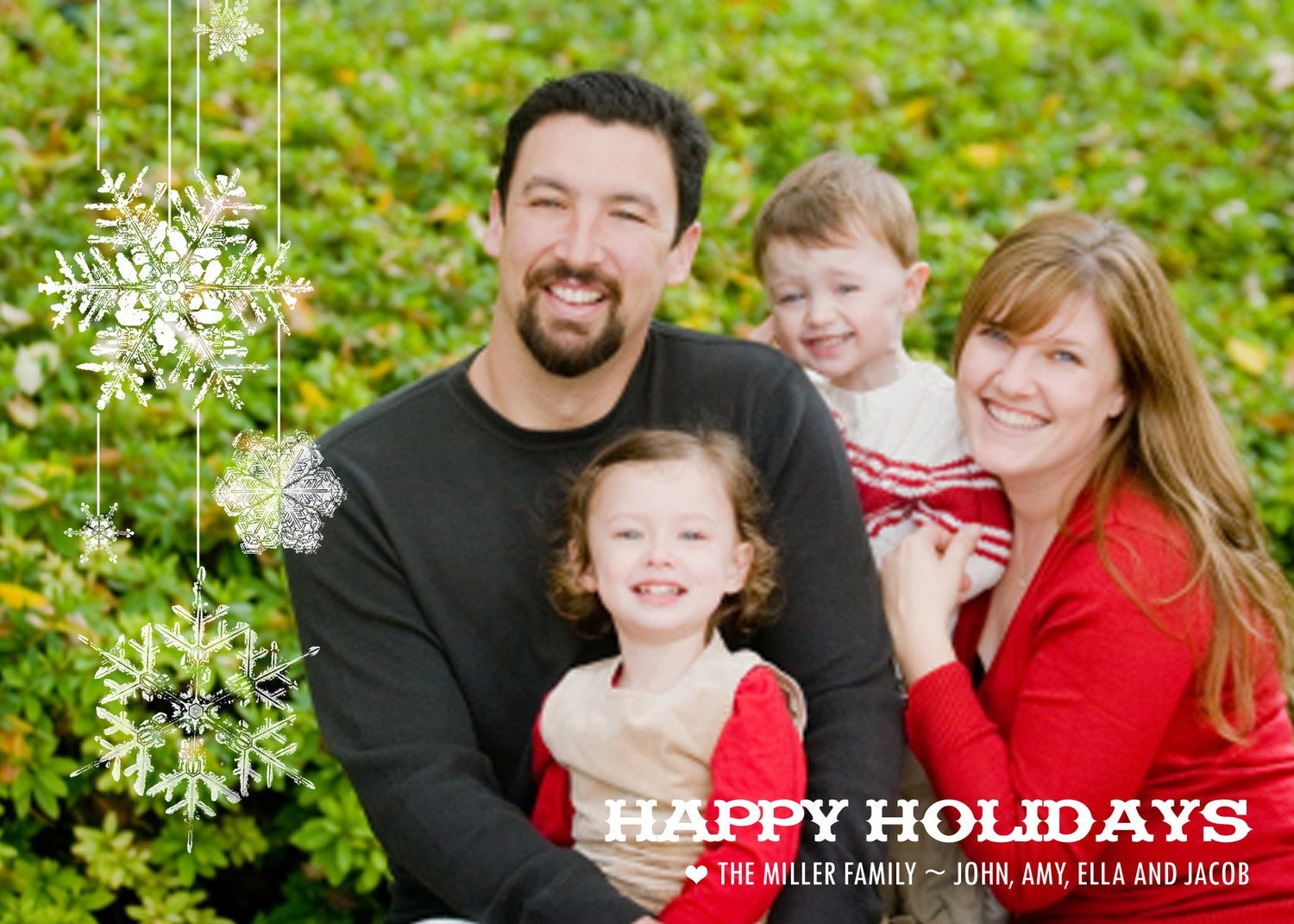 Falling Snow - Custom Photo Holiday Card Il_570xn