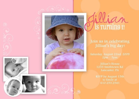 SWEET and TANGY...Custom Photo Birthday Invitation...by KM Thomas Designs Il_570xn
