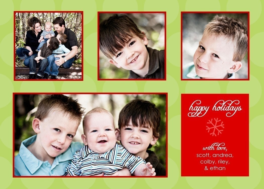 PHOTO COLLECTION...Custom Holiday Photo Card...by KM Thomas Designs Il_570xn