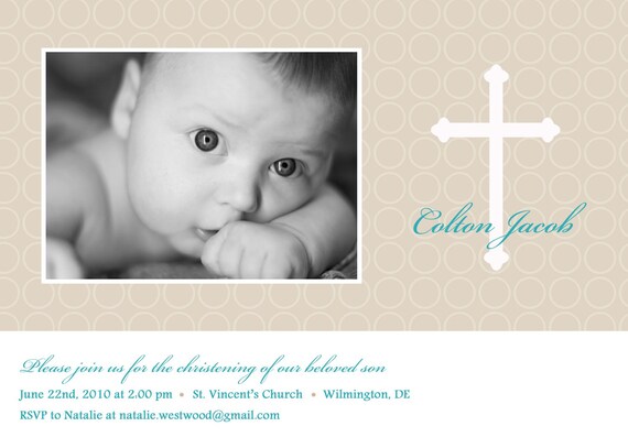 Honor - Custom Baptism Photo Invitation Il_570xn