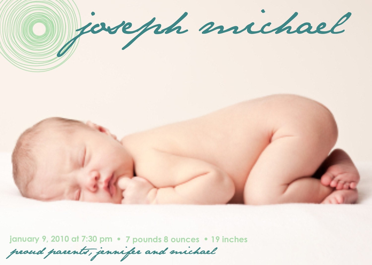 Wonder...Custom Photo Birth Announcement...by KM Thomas Designs Il_570xn