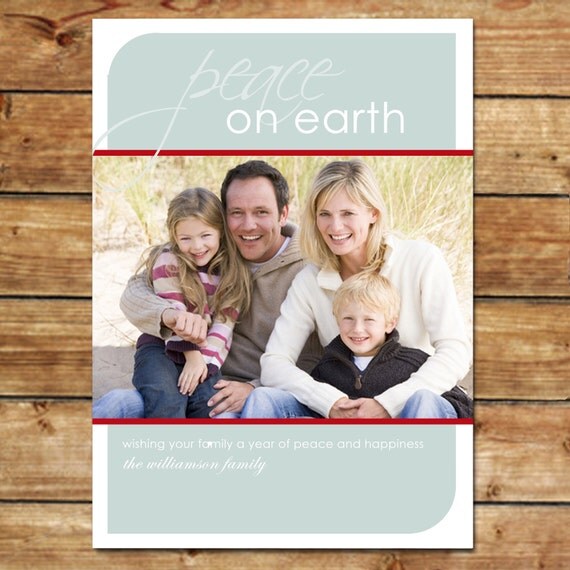 PEACE...Custom Photo Holiday Cards...by KM Thomas Designs Il_570xn