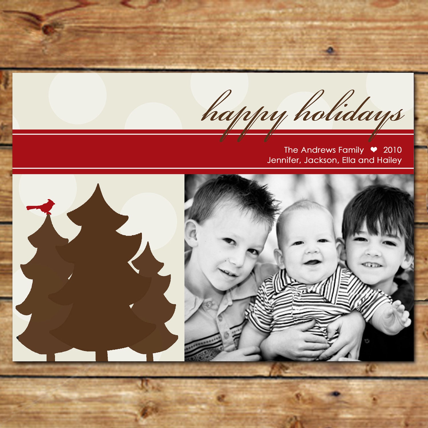 CHARM...Custom Photo Holiday Card...by KM Thomas Designs Il_570xn