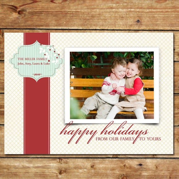 MERRIMENT...Custom Photo Holiday Card...by KM Thomas Designs Il_570xn
