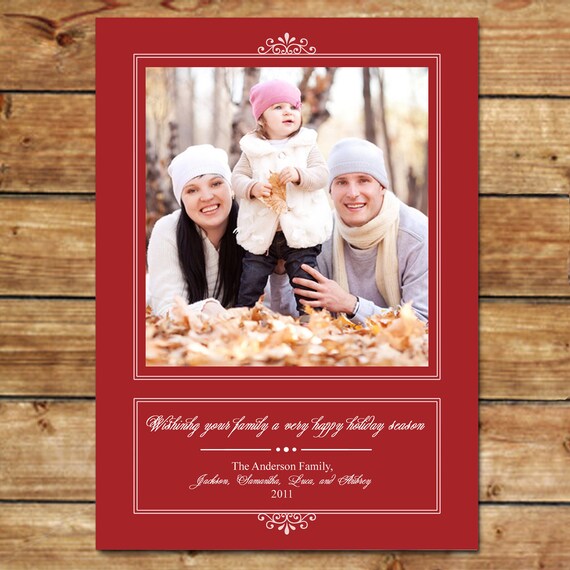 TRADITIONAL...Custom Holiday or New Year Card...by KM Thomas Designs Il_570xn