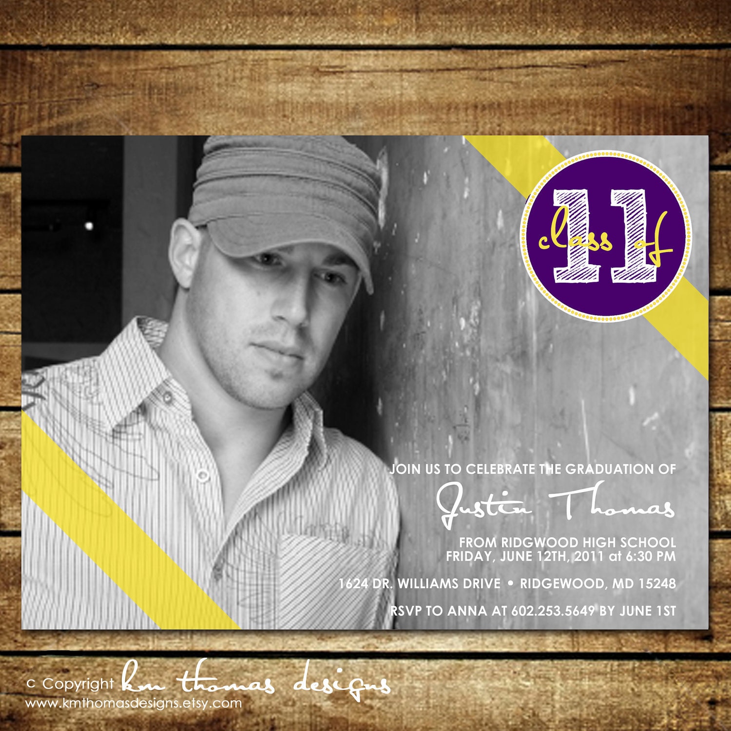 FUTURE AWAITS...Custom Photo Graduation Invitation or Announcement...by KM Thomas Designs Il_570xn