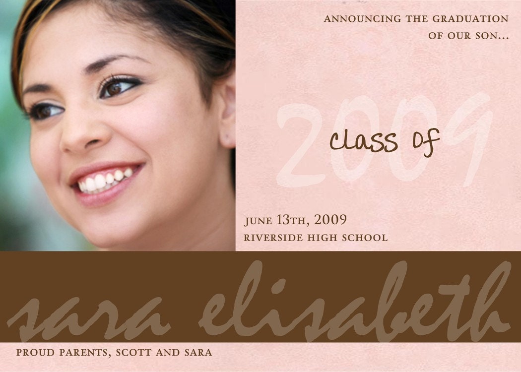 CLASSIC...Custom Photo Graduation Announcement or Invitation...by KM Thomas Designs Il_570xn