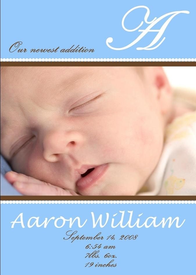 Aaron Photo Birth Announcement Design Il_570xn