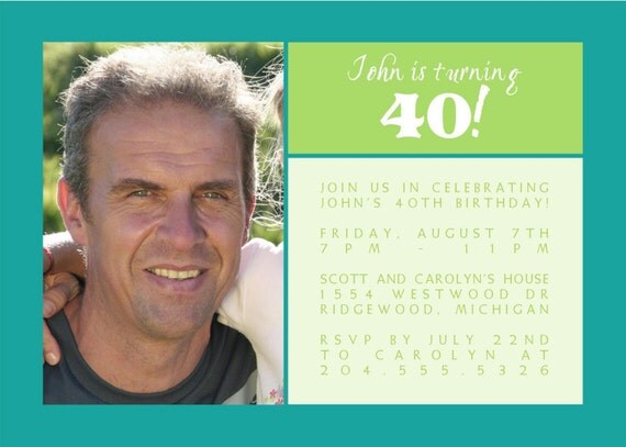 Simple Modern Milestone Custom Photo Birthday Invitation Il_570xn
