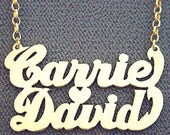 Personalized Valentine name necklace-couple name necklace-metalwork personalized necklace