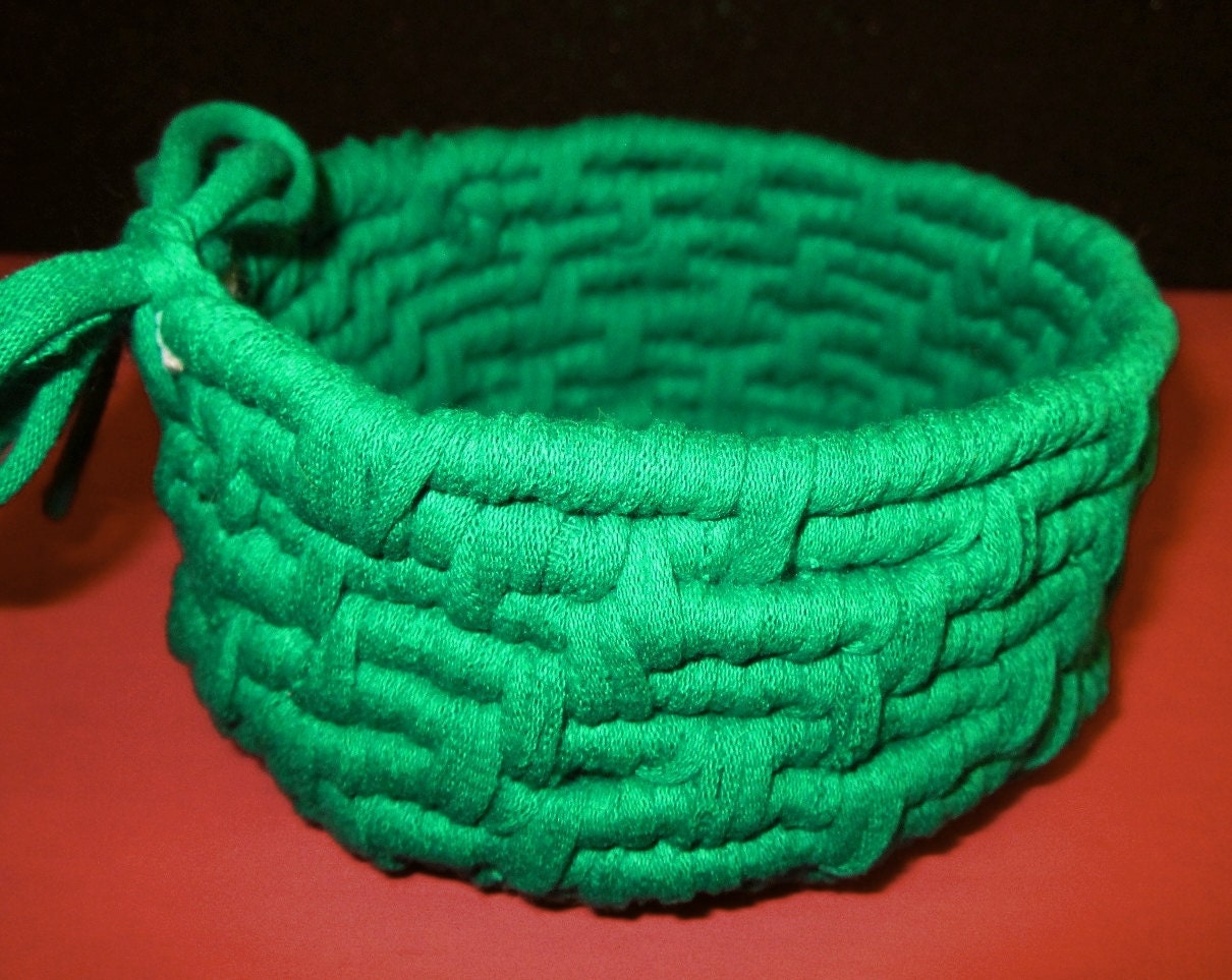 Green Coiled Basket