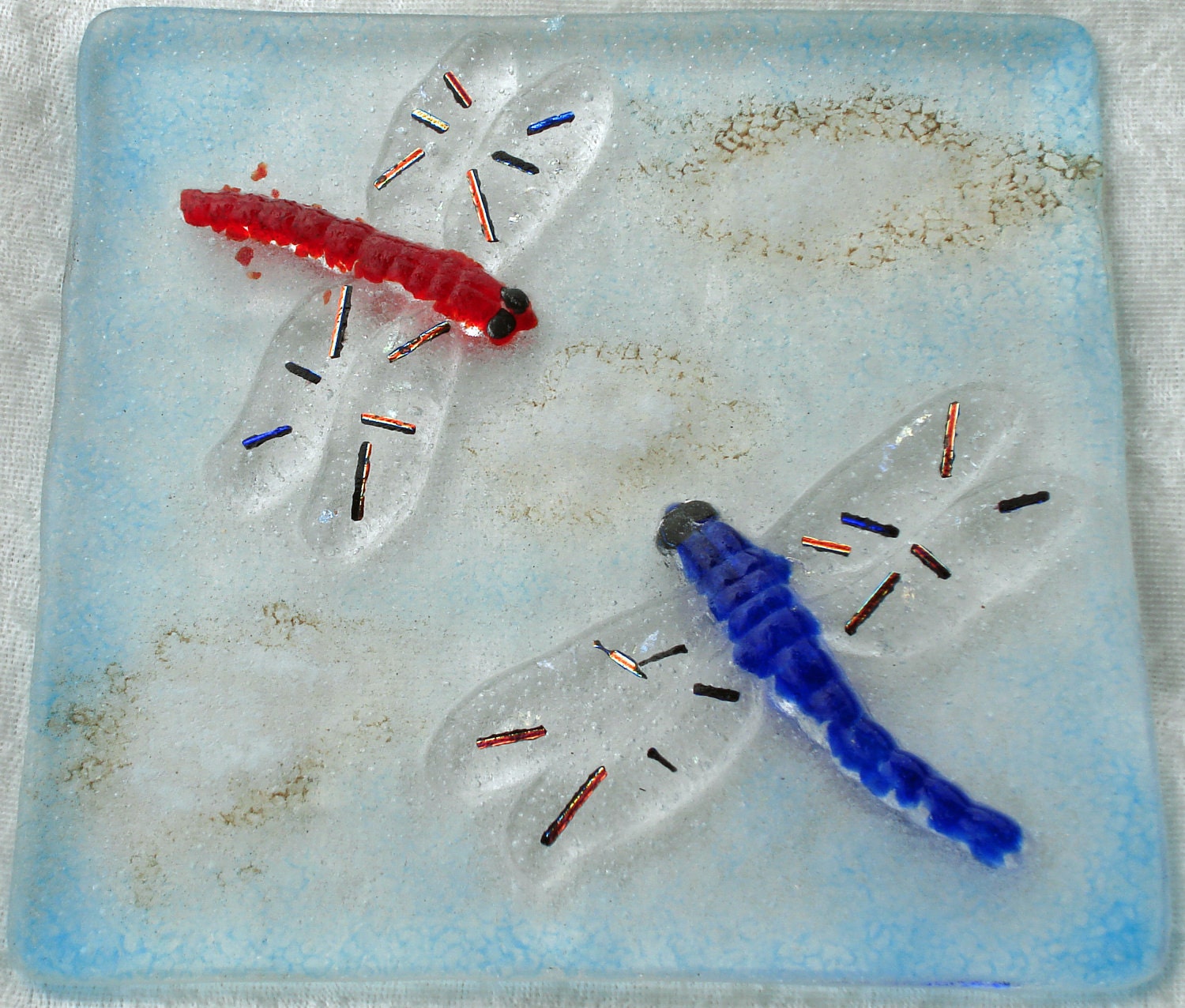 Dragonfly Fused Glass Tile