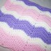 Baby Ripple Afghan - Pink and Purple - Ready to Ship