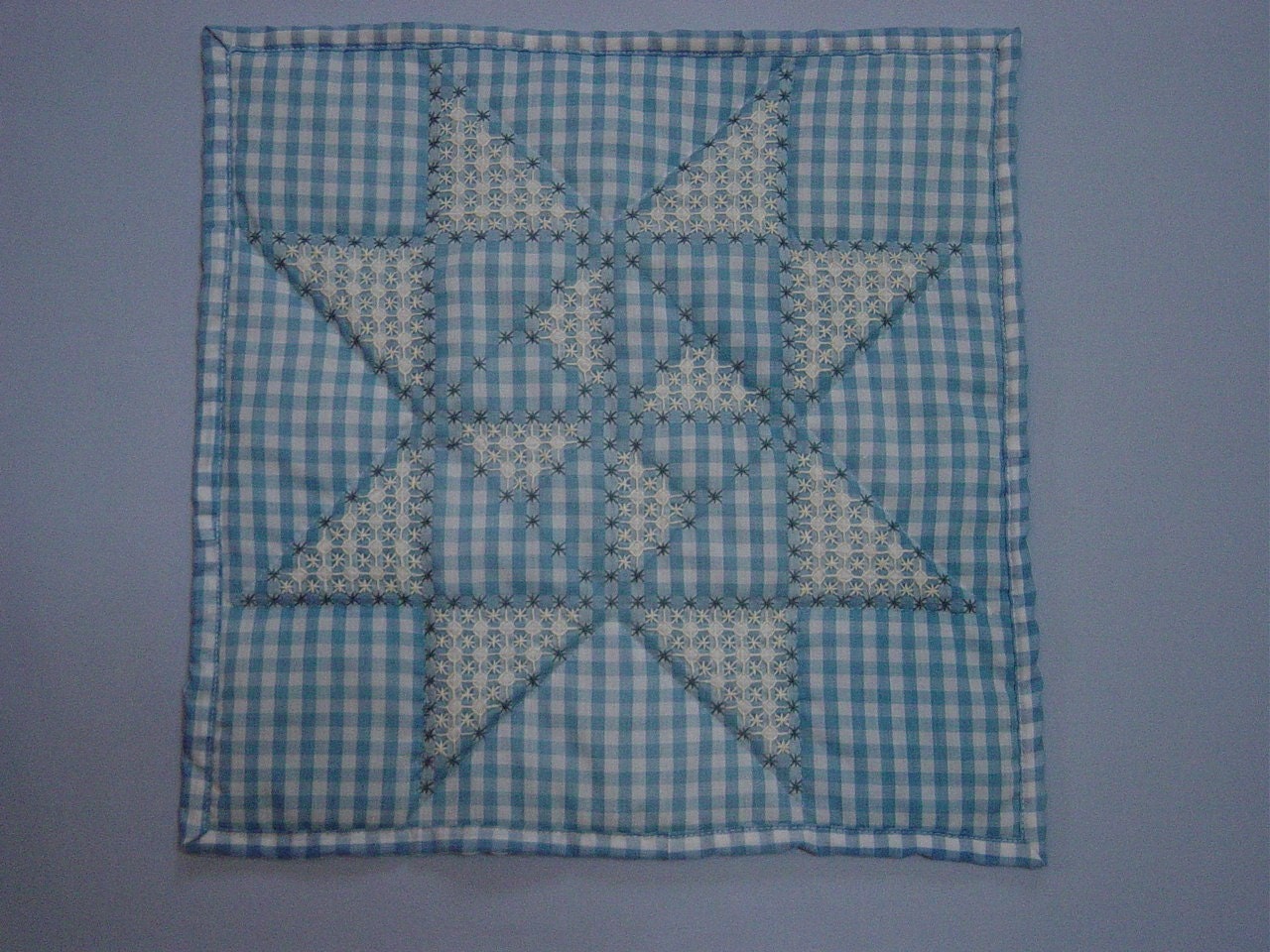 gingham embroidery