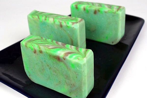 Basil Sage Mint handmade cold process cp soap