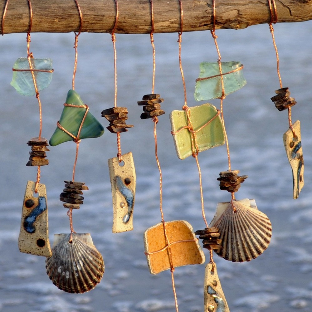 Seaside Echoes wind chime handmade mobile