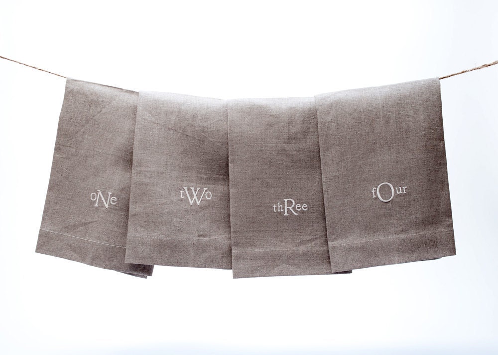 linen number napkin