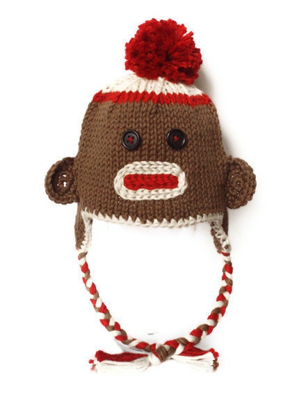 Sock Monkey Hat for Baby