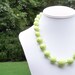 Mikelina - Graduated Chunky Green Apple Turquoise Howlite Gemstone Beaded Necklace