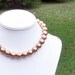 Nantucket - Chunky 14mm Metallic Golden Bronze Glass Pearl Beaded Necklace
