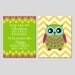Set of Two 11x14 Prints - You Are My Sunshine Polka Dot and Chevron Owl - Kids Wall Art for Nursery - Choose Your Colors
