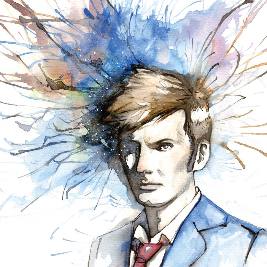 The Tenth Doctor  - 11x14 Illustration Art Print by Cody Vrosh - David Tennant from Doctor Who