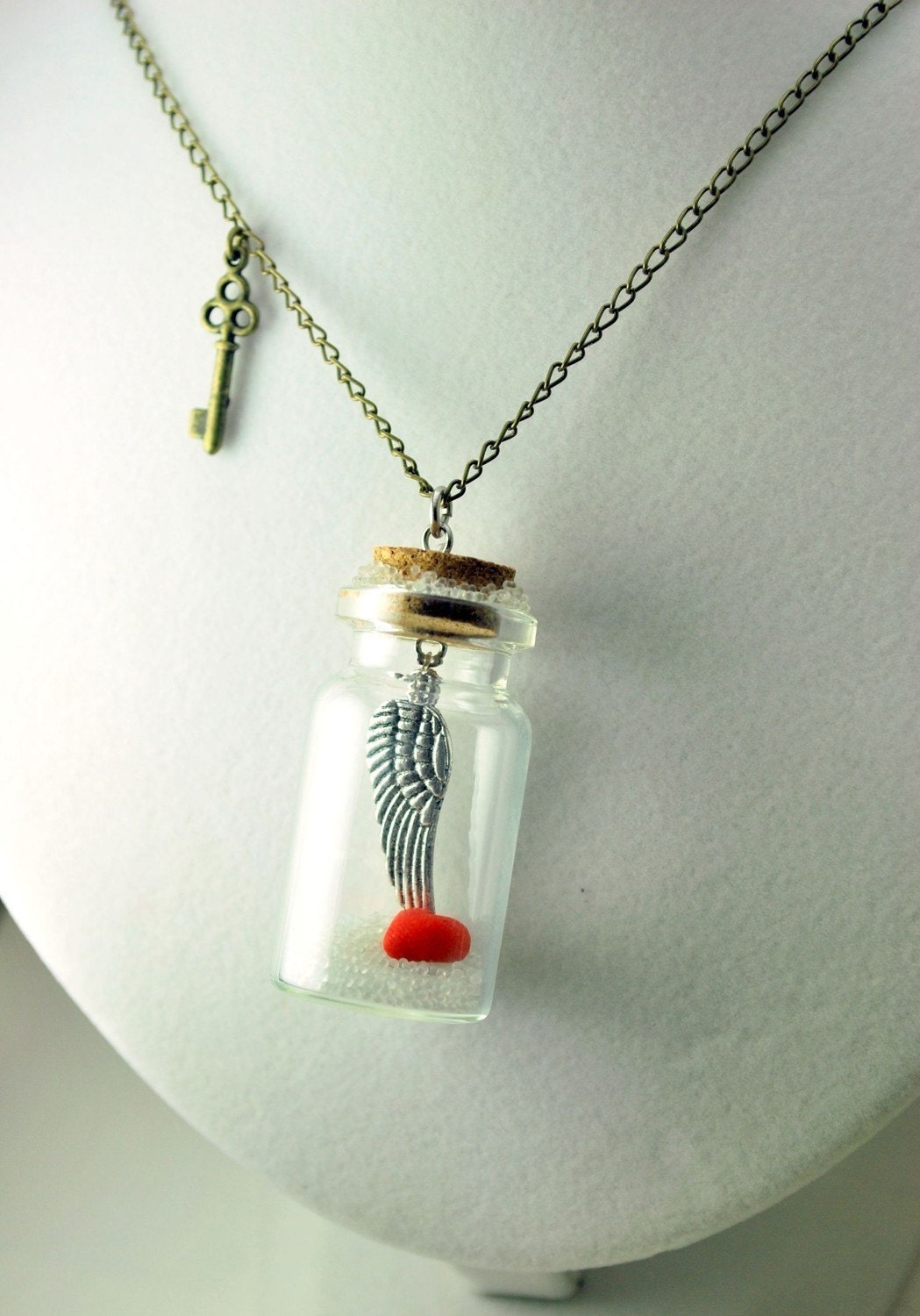 My Heart Belongs to You.. Message in a Bottle Necklace. Valentine Gift