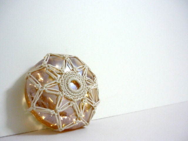Flower II- Crochet Lace Glass Marble