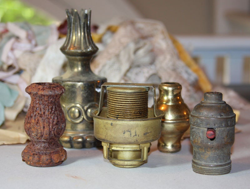 Vintage LAMP PARTS for Assemblage Robots or Decor