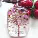 Tree of Life Fused Glass Pendant Cherry Blossoms A KarmaBeads Original