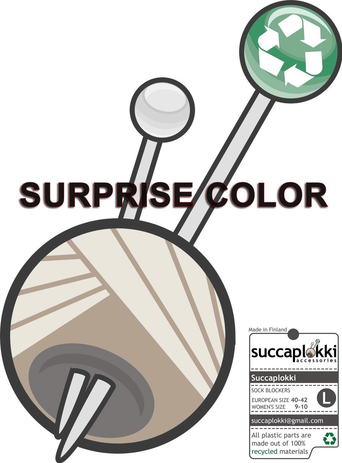 Surprise color-SIZE-L -Succaplokki-Sock Blockers