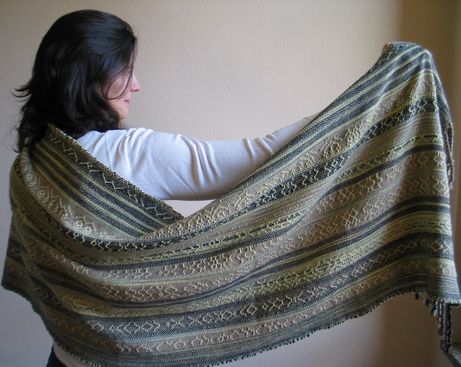 Handwoven Shawl MADE TO ORDER -  Soft and Cozy - handwoven scarf - stole - Mireloom