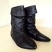 Vintage Black Leather slouch boots by Diversity size 6.5