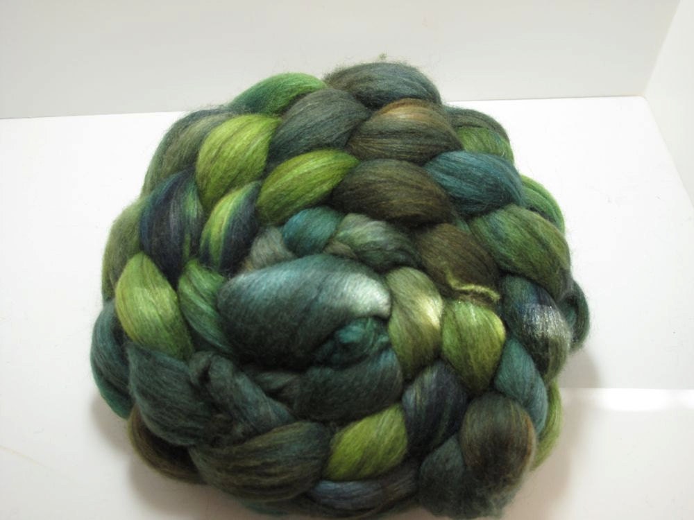 Merino/Yak/Bombyx 60/20/20 Combed TOP 4 oz -Fronds 8